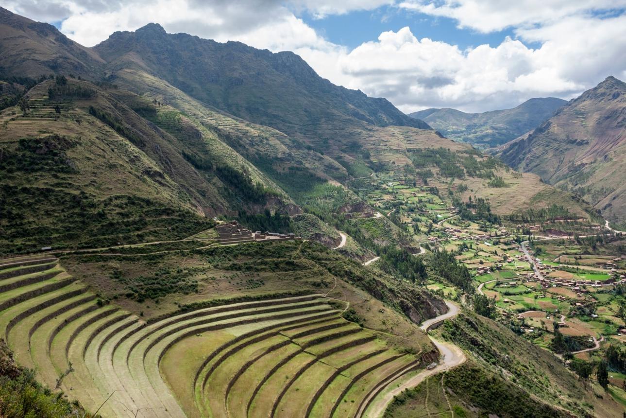 View Of Terraced Fields In Pisac, Peru